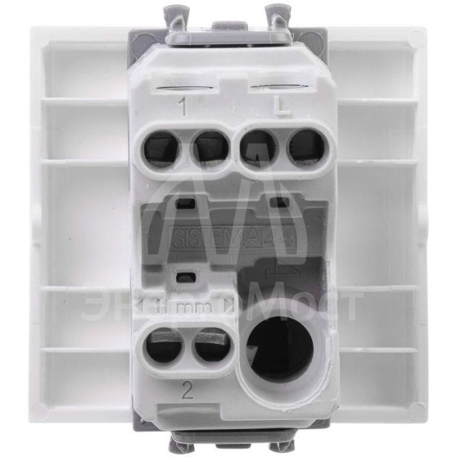 Переключатель модульный 1-кл. 2мод. Avanti &amp;quot;Белое облако&amp;quot; 16А IP20 бел. DKC 4400112