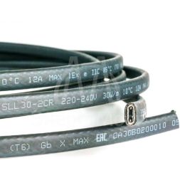 Кабель нагрев. саморег. 20Вт/м с экраном 220В сертификат Ex 16AWG (термопласт) EXTHERM SLL20-2CR