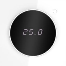 Терморегулятор электронный S70 с индикацией и датчиком для теплого пола механизм бел. глянцевый Voltum VLS070101