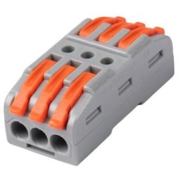 Клемма монтажная СМК PTC-3P 4233 BL/3 450В 32А 0.08-2.5(4.0)кв.мм JazzWay 5073708