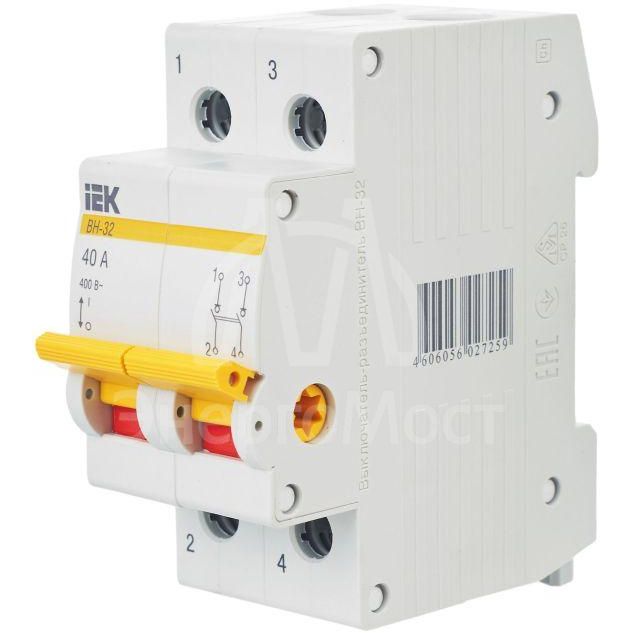 Выключатель нагрузки ВН-32 40А/2П IEK MNV10-2-040