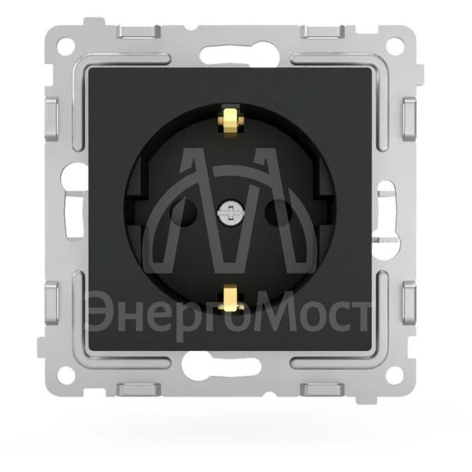 Розетка 1-м СП Pixel 16А IP20 с заземл. механизм карбон TOKOV ELECTRIC TKE-PX-R1Z-C14