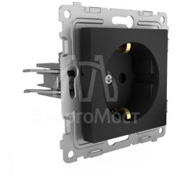 Розетка 1-м СП Pixel 16А IP20 с заземл. механизм карбон TOKOV ELECTRIC TKE-PX-R1Z-C14