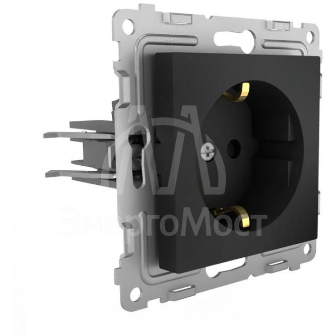 Розетка 1-м СП Pixel 16А IP20 с заземл. механизм карбон TOKOV ELECTRIC TKE-PX-R1Z-C14