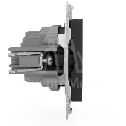 Розетка 1-м СП Pixel 16А IP20 с заземл. механизм карбон TOKOV ELECTRIC TKE-PX-R1Z-C14