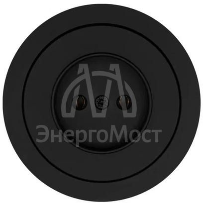 Розетка 1-м СП OSEN без заземл. ПБТ механизм черн. бархат LEZARD 743-4288-121B