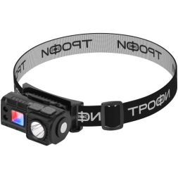 Фонарь светодиодный налобный GA-102 аккумуляторный 3Вт сенсорное управление магнит клипса 5 режимов Трофи Б0069569