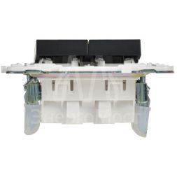 Выключатель проходной 2-кл. SKANDY 10А SK-V10Bl с индикацией черн. IEK SK-V22-1-10-K02