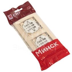 Рамка 2-м Минск горизонтальная беж. EKF ERM-G-302-20