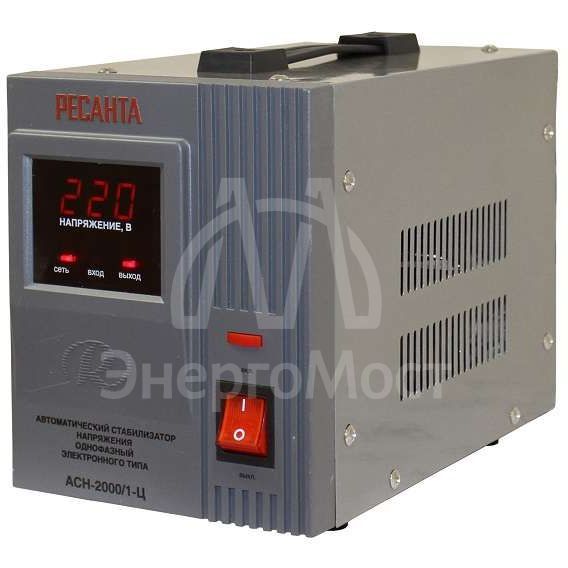 Стабилизатор напряжения АСН-2000/1-Ц 1ф 2кВт IP20 релейный Ресанта 63/6/4