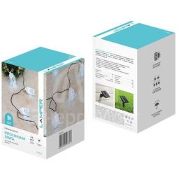 Светильник светодиодный Каскад Керосиновая Лампа 5м IP65 садовый с выносной солнечн. панелью 2м и аккумулятором 2 режима работы (мигание и постоянное) Lamper 602-251