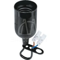 Патрон пластиковый подвесной Е27 с клеммной колодкой черн. TOKOV ELECTRIC TKE-C05-PPL/KK-27