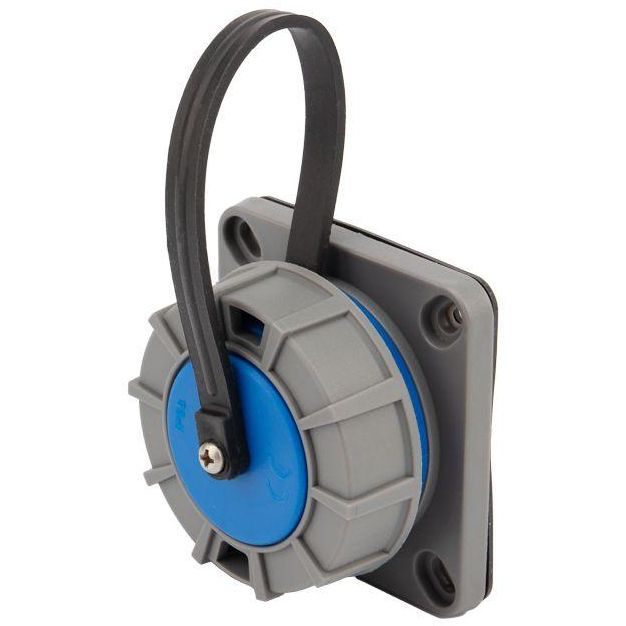 Розетка настенная фланцевая влагозащищенная с крышкой 16А 2Р+РЕ IP68 Rexant 111-124