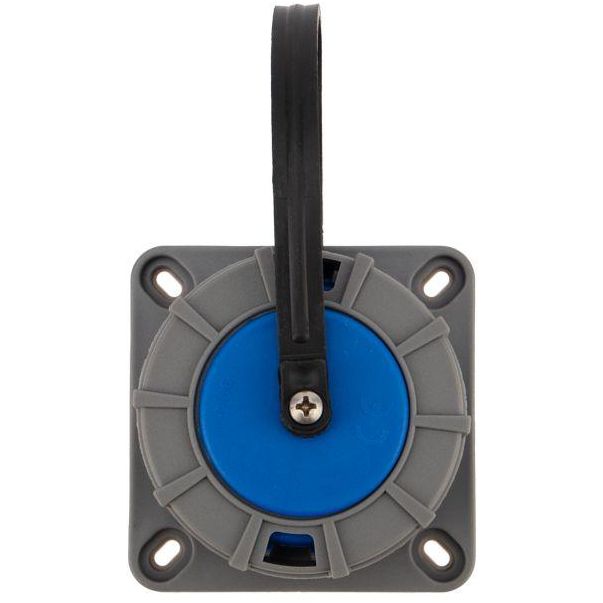 Розетка настенная фланцевая влагозащищенная с крышкой 16А 2Р+РЕ IP68 Rexant 111-124