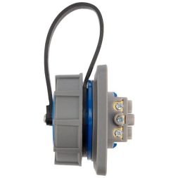 Розетка настенная фланцевая влагозащищенная с крышкой 16А 2Р+РЕ IP68 Rexant 111-124