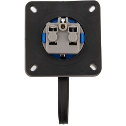 Розетка настенная фланцевая влагозащищенная с крышкой 16А 2Р+РЕ IP68 Rexant 111-124