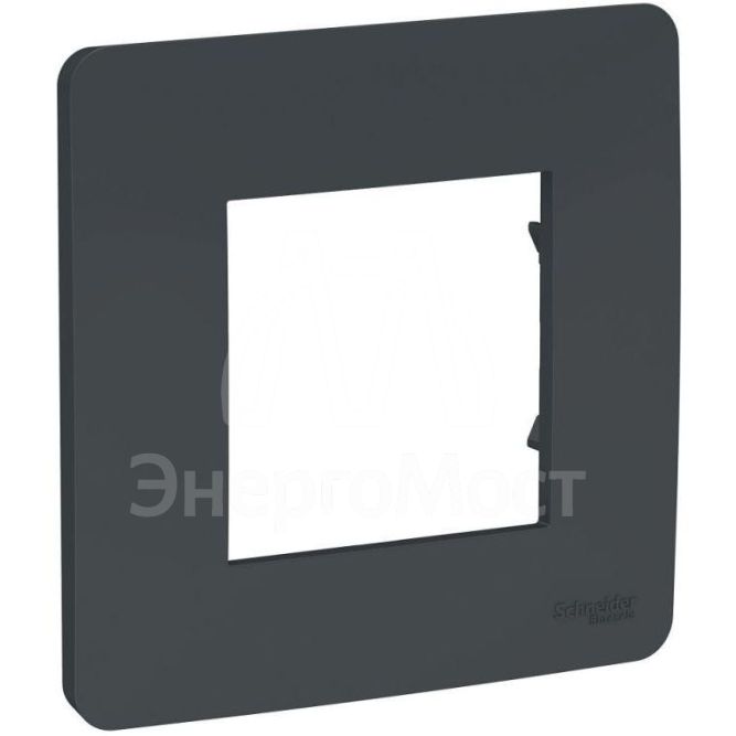 Рамка 1-м UNICA STUDIO антрацит SchE NU200254