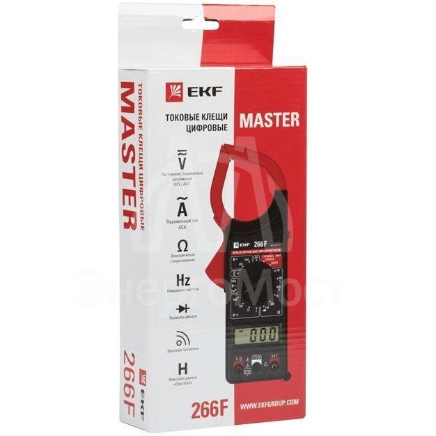 Клещи токовые цифровые 266F Master EKF In-180702-bc266F
