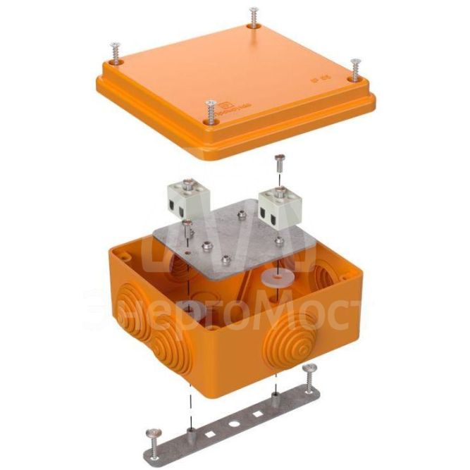 Коробка огнестойкая ОП 40-0300-FR6.0-4 Е15-Е120 100х100х50 Промрукав 40-0300-FR6.0-4