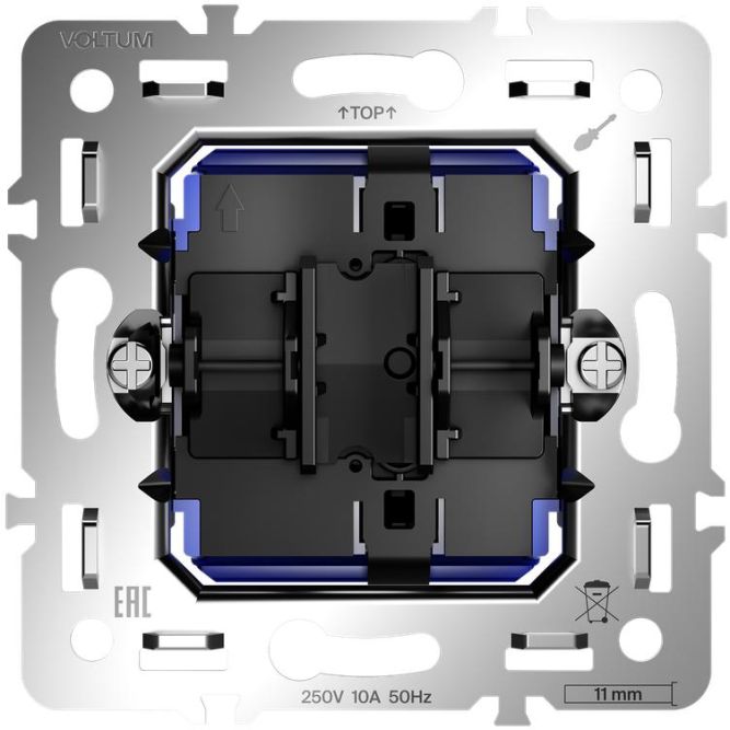 Выключатель 1-кл. S70 10А механизм хлопок Voltum VLS0101M