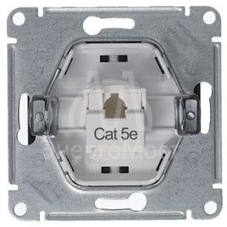Механизм розетки комп. 1-м Glossa RJ45 CAT.5E антрацит SchE GSL000781K