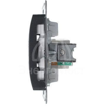 Механизм розетки комп. 1-м Glossa RJ45 CAT.5E антрацит SchE GSL000781K