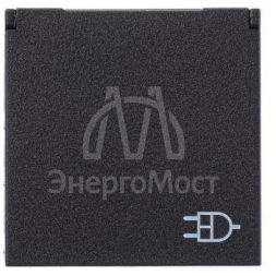 Механизм розетки Zenit 16А 250В с защ. крышкой защ. шторки с заземл. антрацит ABB 2CLA228810N1801