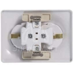 Розетка 2-м СП Glossa с заземл. в сборе бел. SchE GSL000124