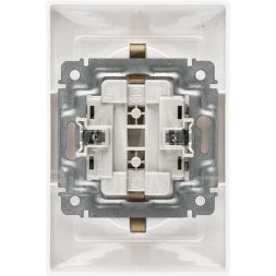 Розетка 2-м СП Valena в сборе с заземл. бел. Leg 774400