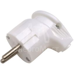 Вилка косая с заземл. 4152 / вилка угловая с заземл. 16А 4110 бел. ASD / IN HOME 4690612000558