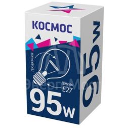 Лампа накаливания A50/A55 95Вт E27 220-240В прозр. КОСМОС LKsmSt55CL95E27v2