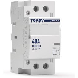 Контактор модульный 36мм 40А 230В АС 1НО 1НЗ PRIZMA TOKOV ELECTRIC TKE-PZ-MC-2-40-230-11
