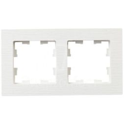 Рамка 2-м BRITE РУ-2-Бр бел. рифленый IEK BR-M22-51-K01