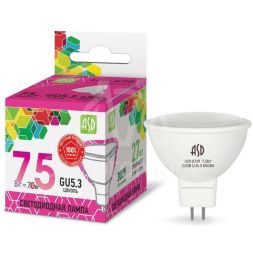 Лампа светодиодная LED-JCDR-standard 7.5Вт 230В GU5.3 6500К 675Лм ASD 4690612012278