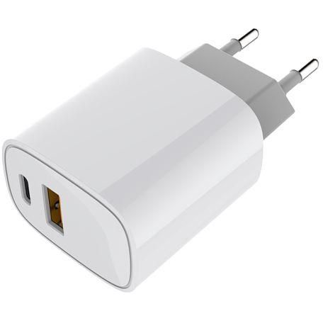 Устройство зарядное сетевое с двумя портами USB-A + USB-C 20Вт Rexant 18-2207