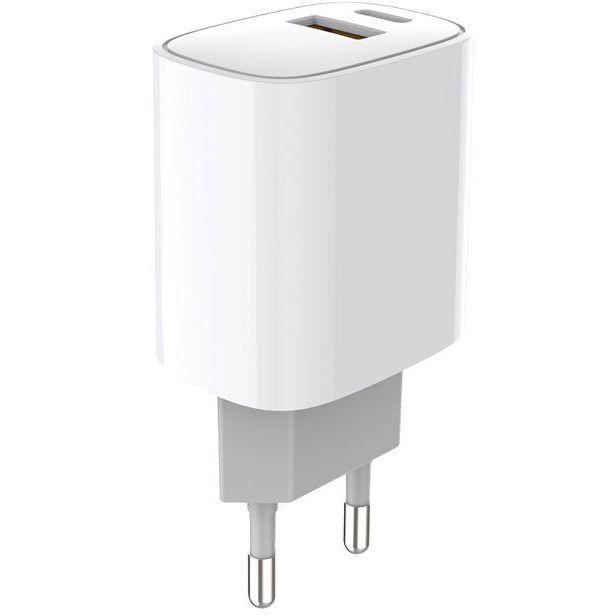 Устройство зарядное сетевое с двумя портами USB-A + USB-C 20Вт Rexant 18-2207