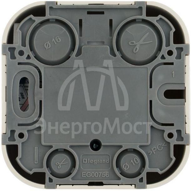 Розетка телефонная 1-м ОП Quteo RJ11 сл. кость Leg 782244