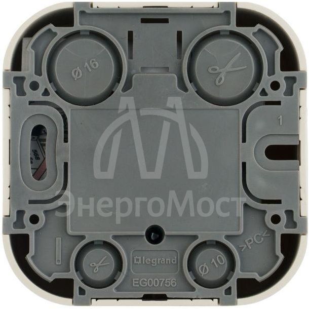 Розетка телефонная 1-м ОП Quteo RJ11 сл. кость Leg 782244