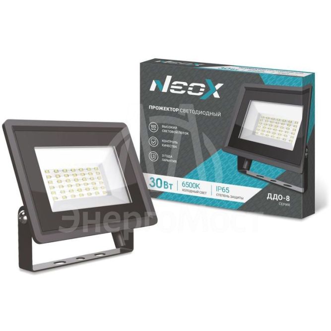 Прожектор светодиодный ДДО-8 30Вт 230В 6500К 3150лм 105лм/Вт IP65 NEOX 4690612034003
