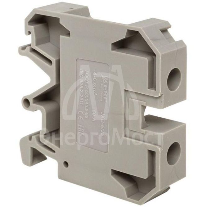 Колодка клеммная JXB-6/35 (50а) сер. EKF plc-jxb-6/35gy