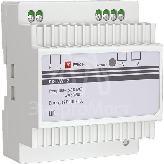 Блок питания 12В DR-60W-12 PROxima EKF dr-60w-12