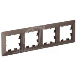 Рамка 4-м AtlasDesign Air мокко/дым. черн. SE ATN220604