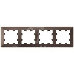 Рамка 4-м AtlasDesign Air мокко/дым. черн. SE ATN220604