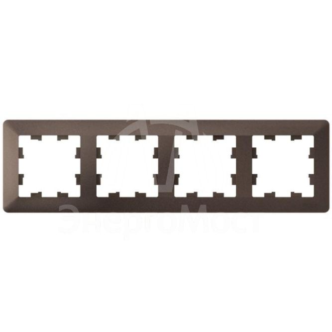Рамка 4-м AtlasDesign Air мокко/дым. черн. SE ATN220604