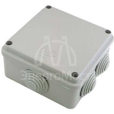 Коробка распределительная ОП 100х100х50мм IP55 крышка на винтах сер. ГУСИ С3В106 Евро