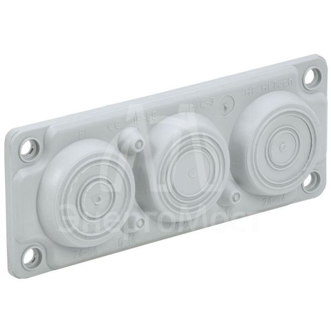Ввод кабельный мембранный 6 отверстий d6-59мм IP65 сер. TITAN IEK TI-00D-MC-006-65