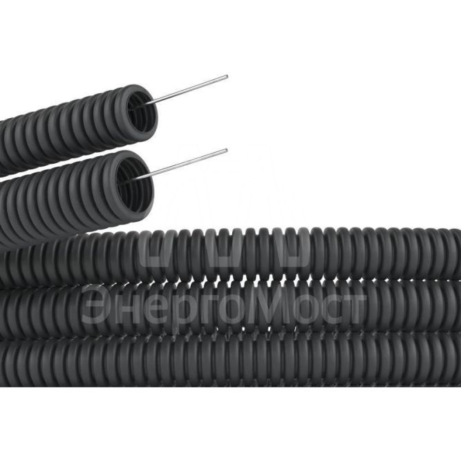 Труба гофрированная ПНД d32мм с протяж. черн. (уп.25м) DKC 71732