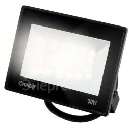 Прожектор светодиодный СДО-20 30Вт 6500К IP65 230В BL прозр.закаленное стекло ФАZА 5047280