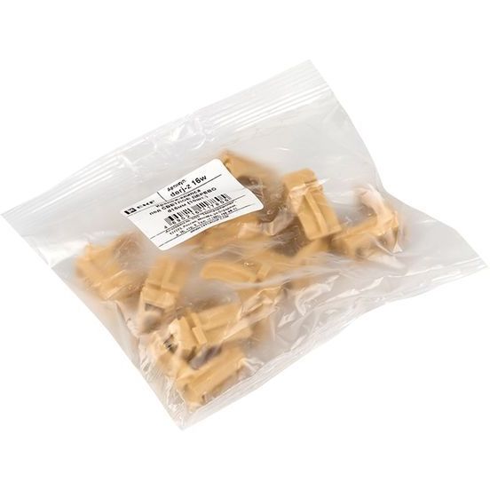 Держатель для труб (клипса) d16мм свет. дерево (уп.10шт) Plast EKF derj-z-16w