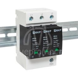 Ограничитель перенапряжения имп. ОПВ-В/3P In 30кА 400В EKF opv-b3